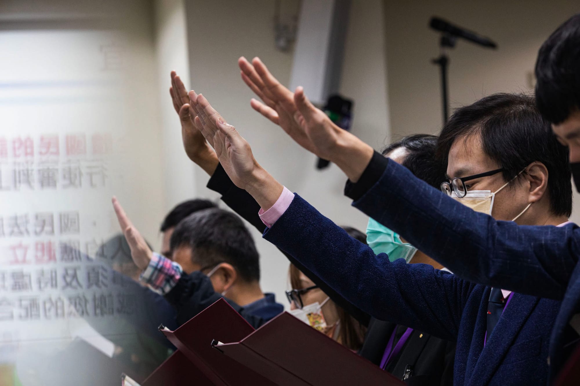 2022年3月24日，台北地方法院，一場國民法官的模擬法庭。