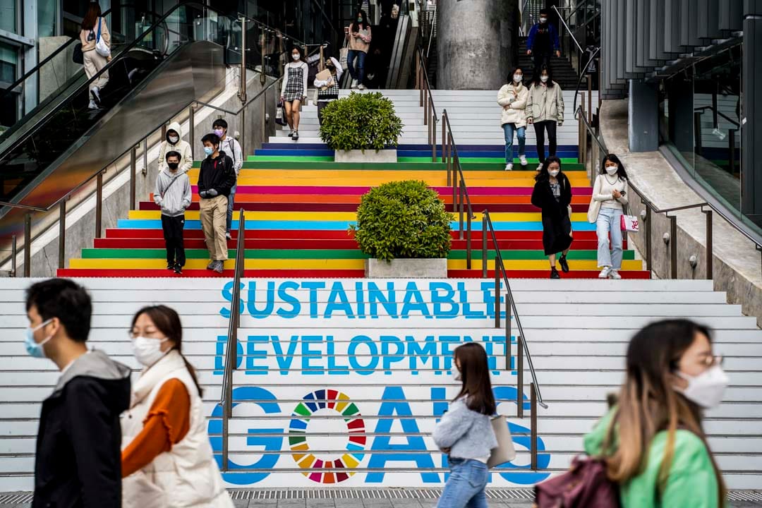 2023年2月2日，香港中文大學的學生。