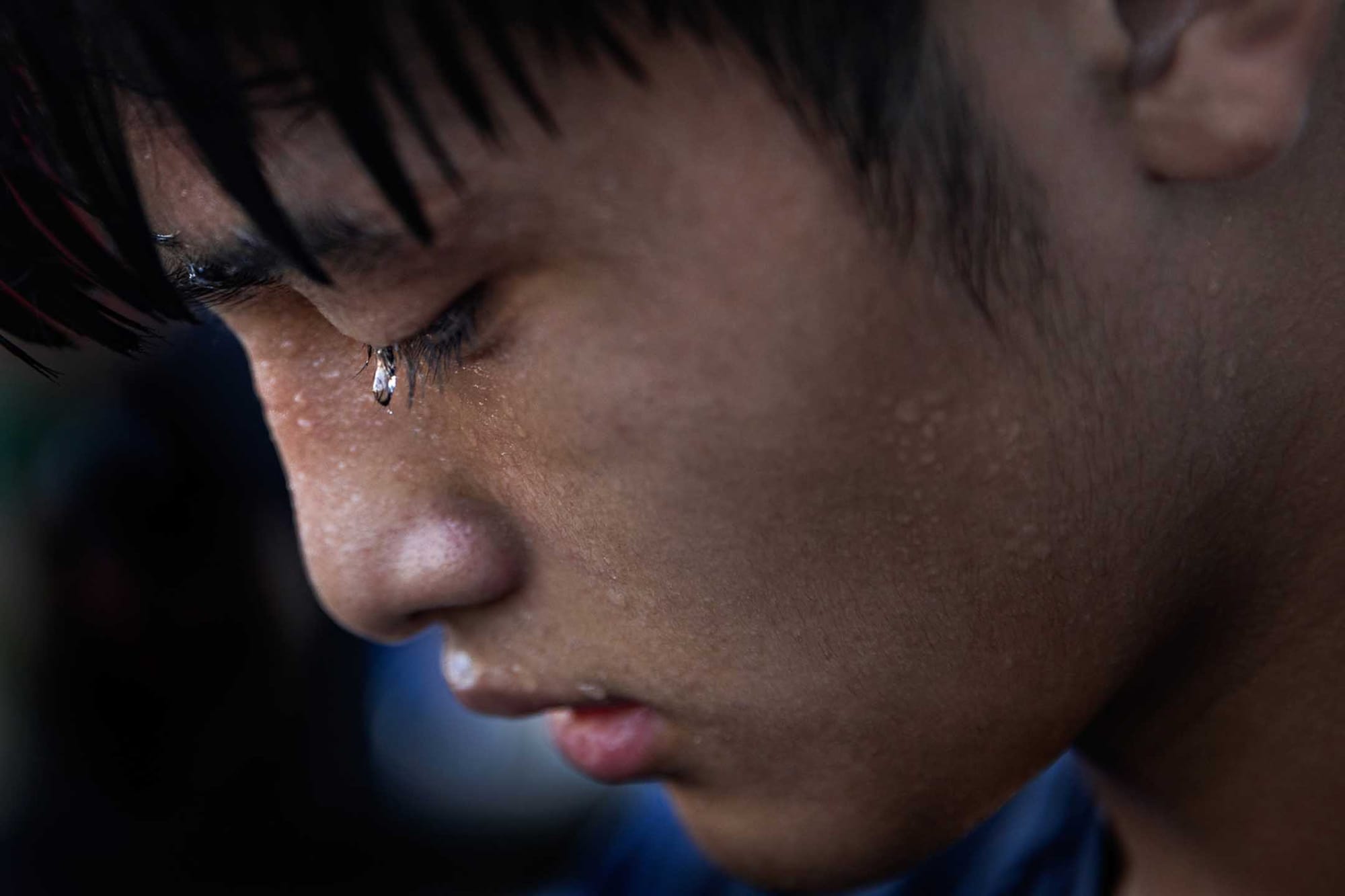 2022年7月24日，花蓮，111年全國中等學校運動會，一名原住民拳擊動運員在熱身，台灣持續天氣炎熱，花蓮地區達40度高溫。攝：陳焯煇/端傳媒