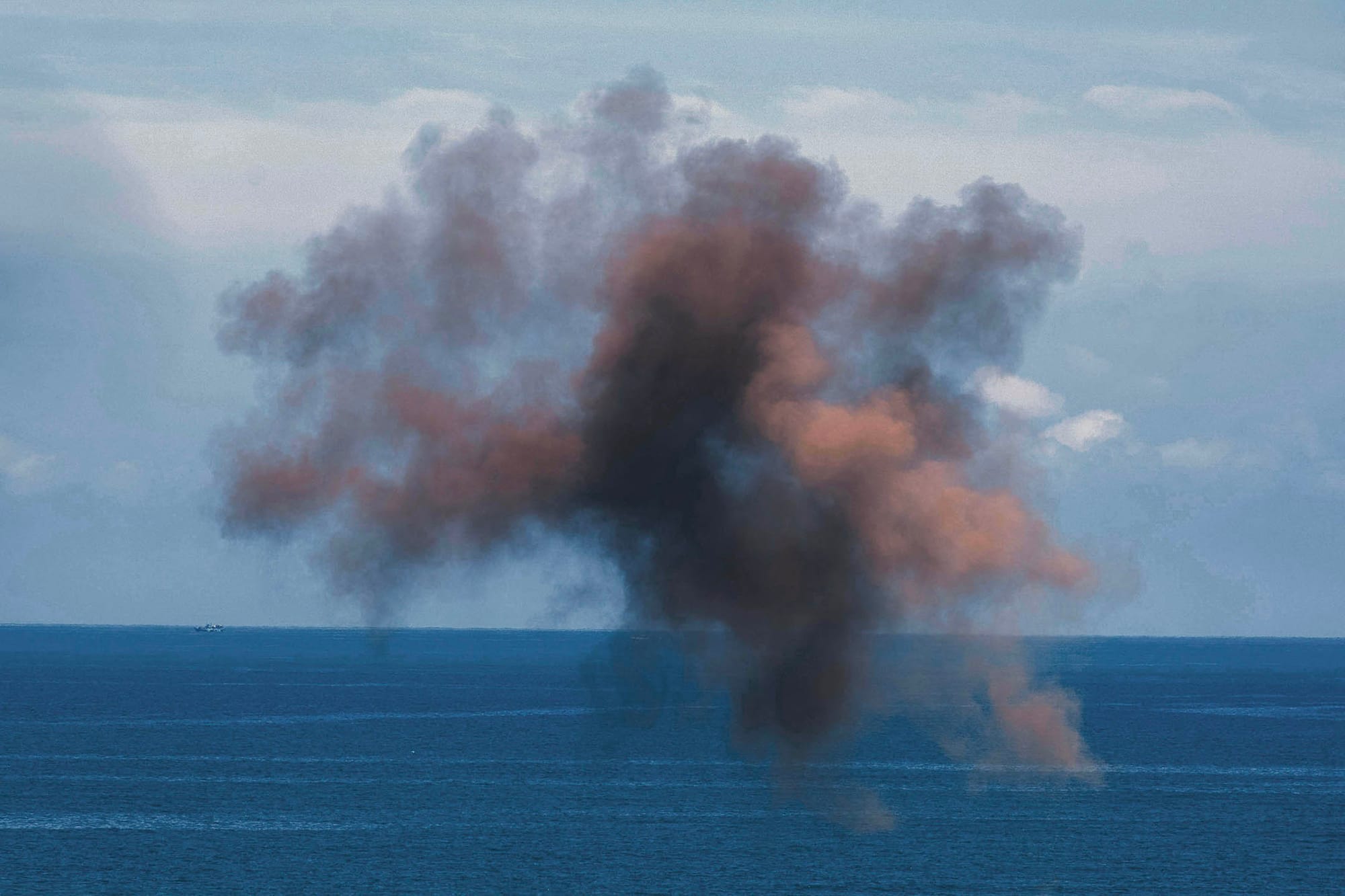 2023年7月13日,新北市八里,汉光演习预演。摄:陈焯𪸩/端传媒