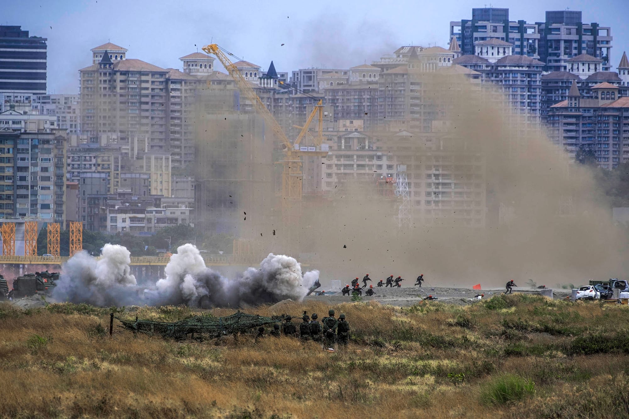 2023年7月27日，新北市八里舉行漢光演習。攝：陳焯煇/端傳媒