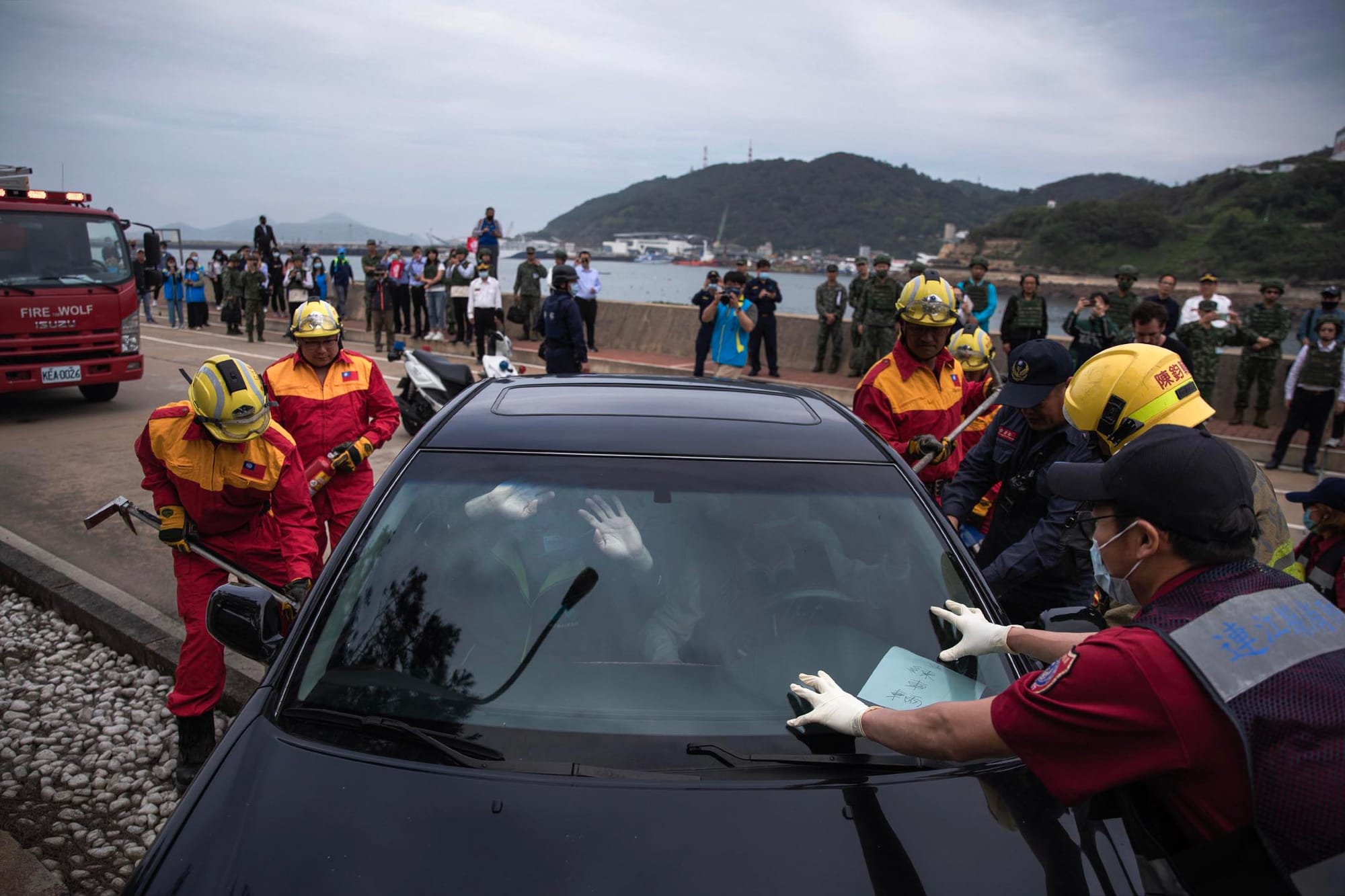 2023年4月20日,马祖,民安9号演习。摄:陈焯𪸩/端传媒