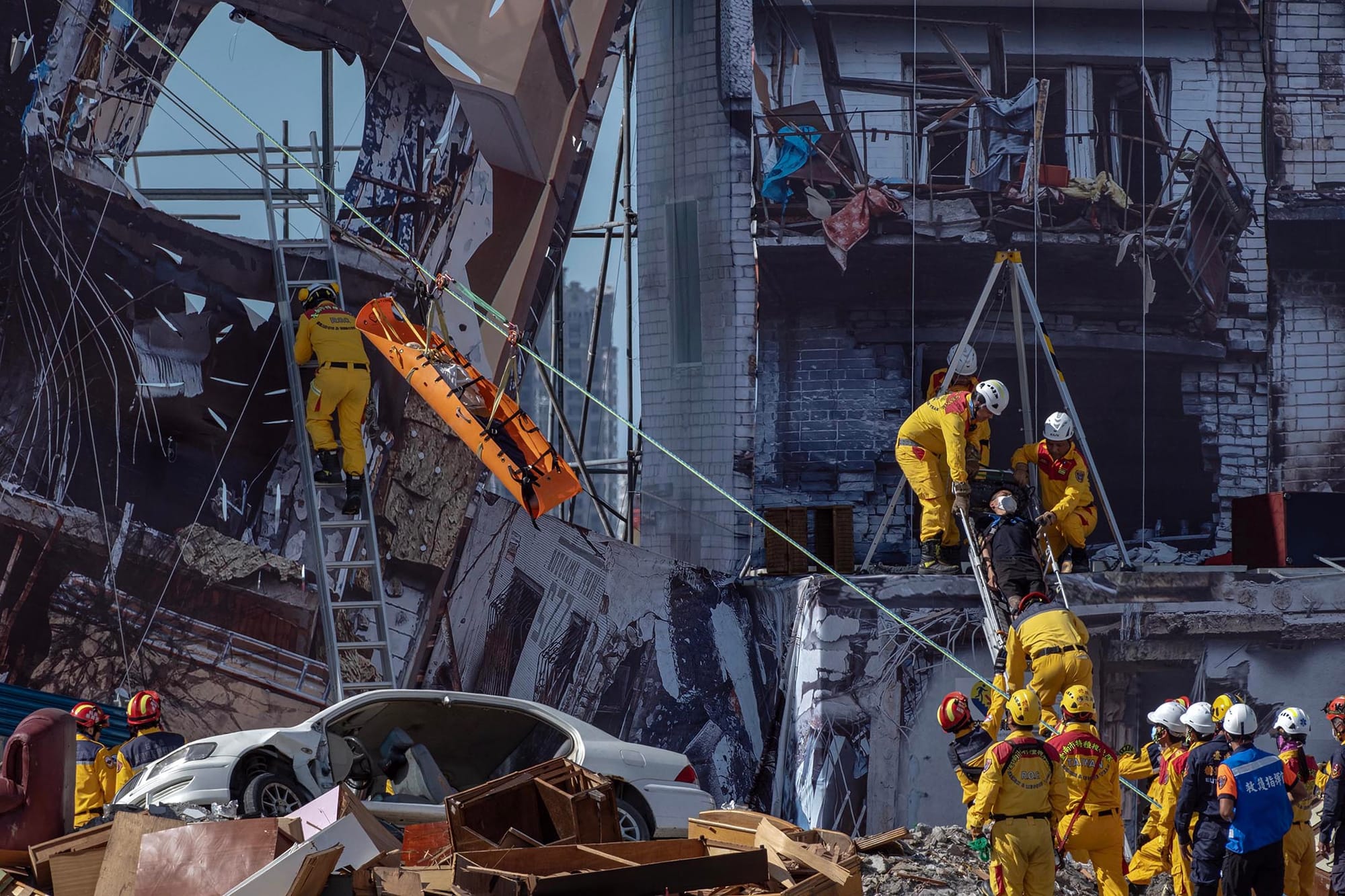 2023年7月25日,台南,民安9号演习。摄:陈焯𪸩/端传媒