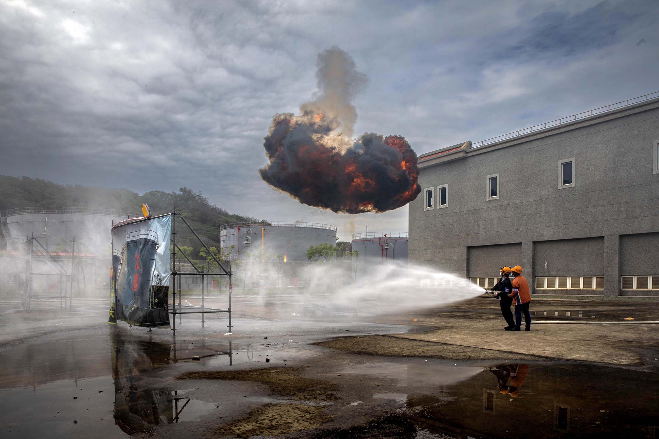 2023年4月20日,马祖,民安9号演习。摄:陈焯𪸩/端传媒