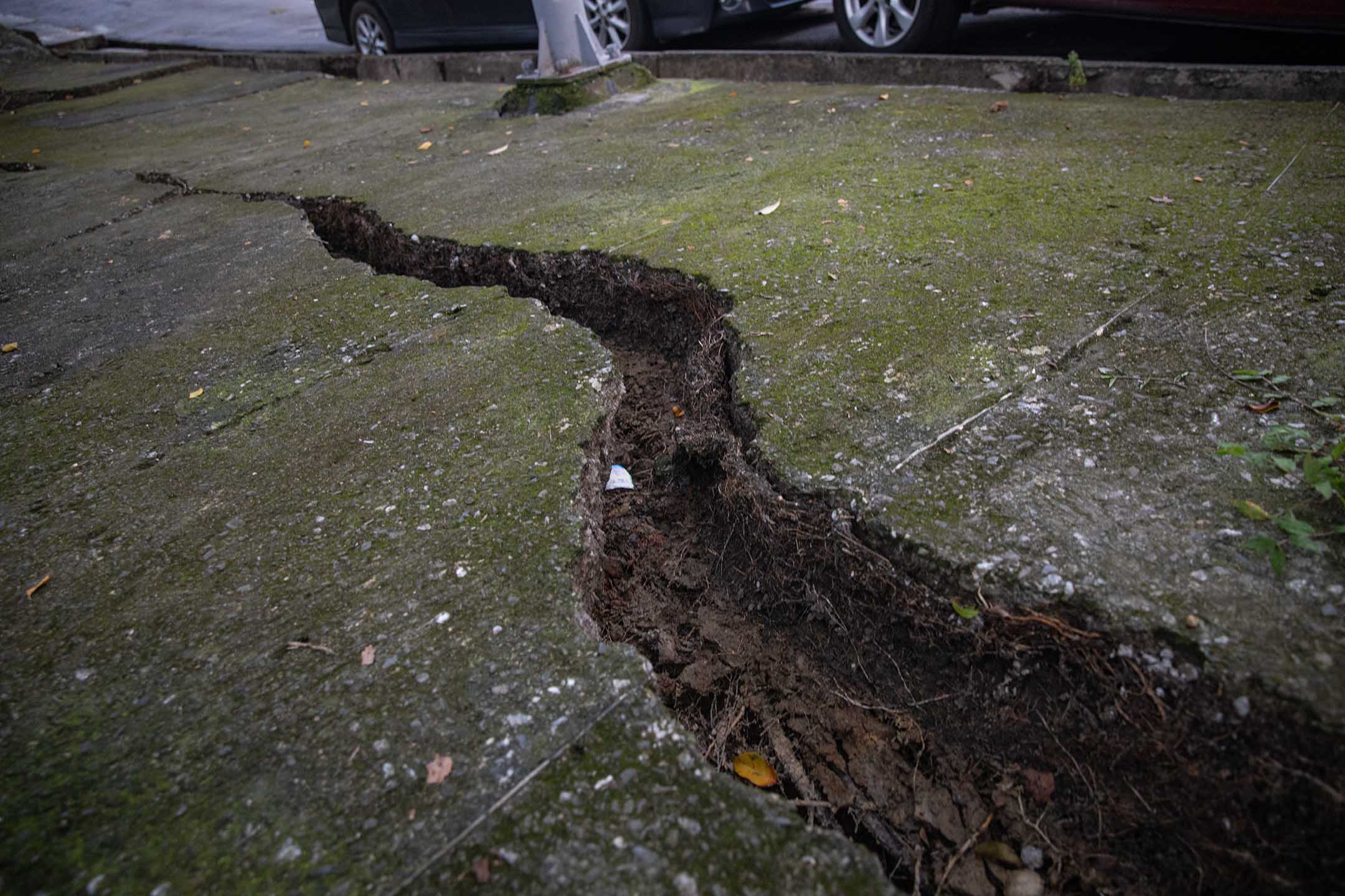 2023年9月8日，台北大直民宅塌陷。攝：陳焯煇/端傳媒