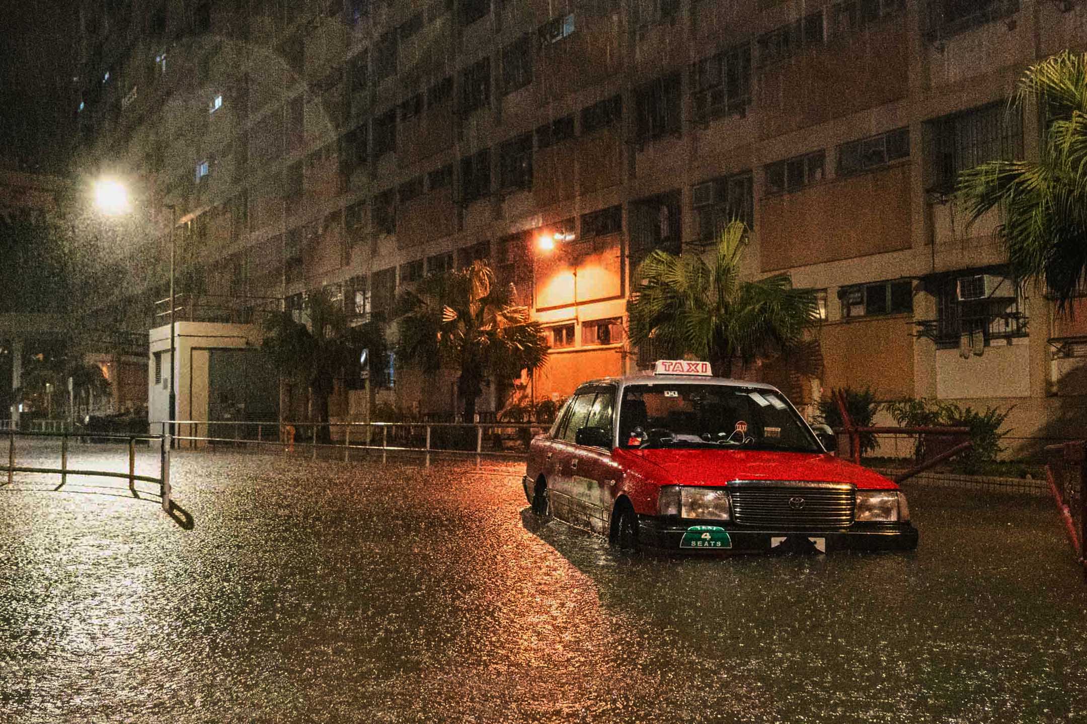 2023年9月8日，香港，自有紀錄以來最大的暴雨令多區水浸。攝：Ryan Lai/端傳媒