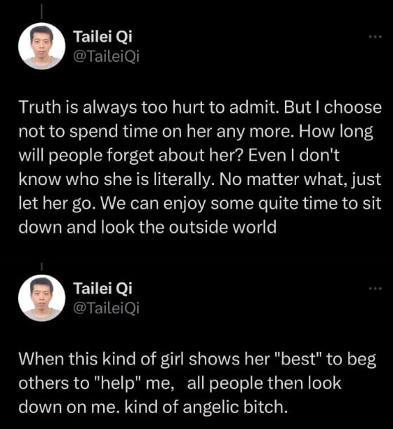 图：齐太磊X账户。