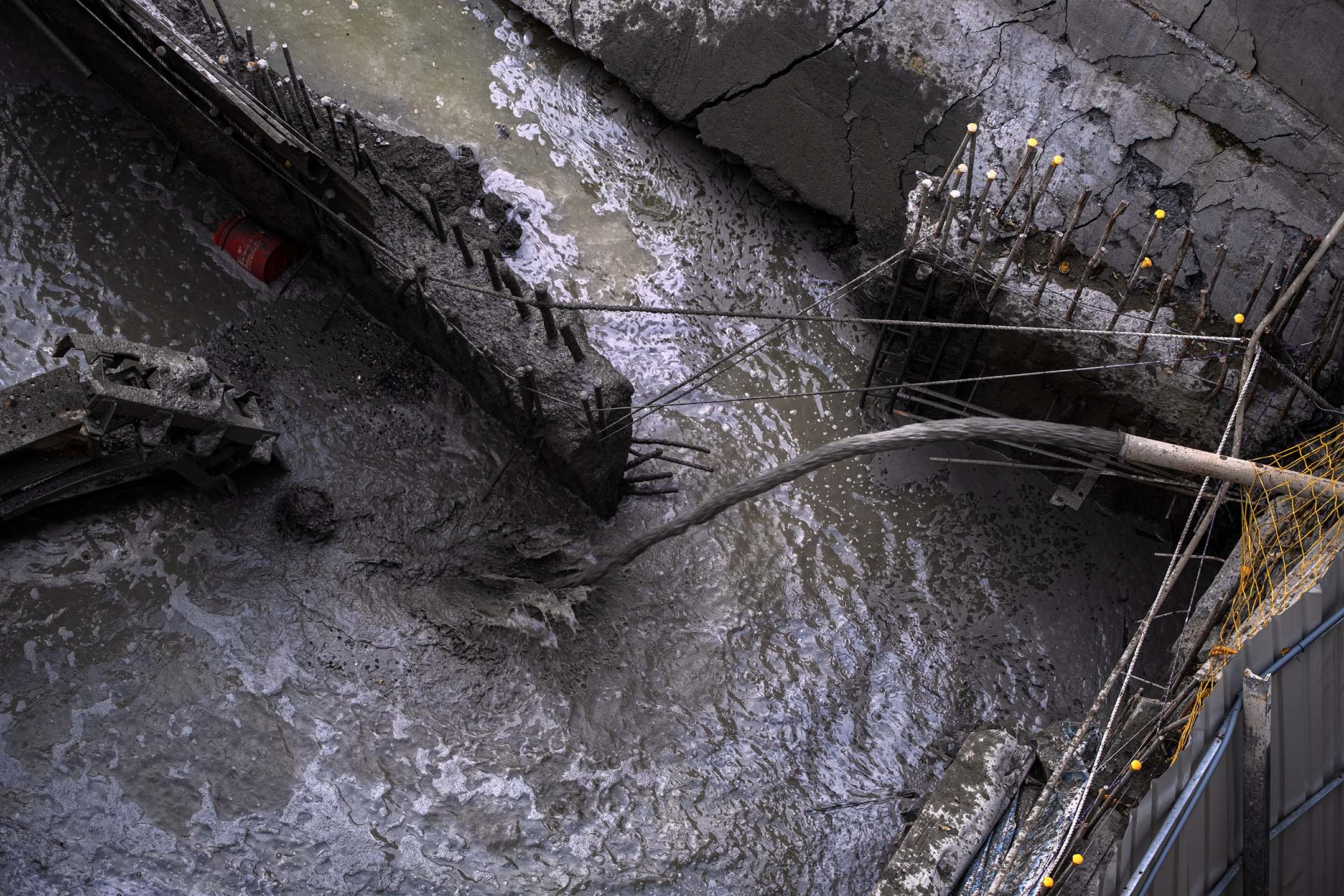 2023年9月8日，台北大直民宅塌陷。攝：陳焯煇/端傳媒