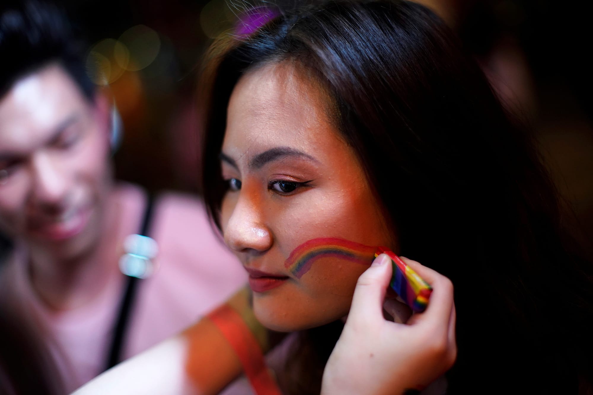 2019年6月15日，中國上海，一名女士參與「上海驕傲節」的粉紅派對。攝：Aly Song/Reuters/達志影像