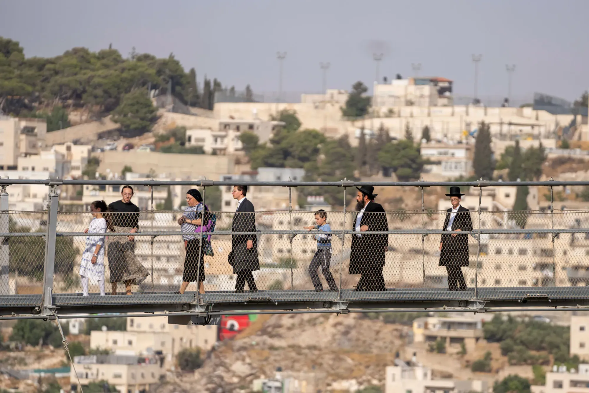 2023年8月15日,以色列,這座吊橋圍繞著耶路撒冷舊城和錫安山。攝:Ohad Zwigenberg/AP/達志影像