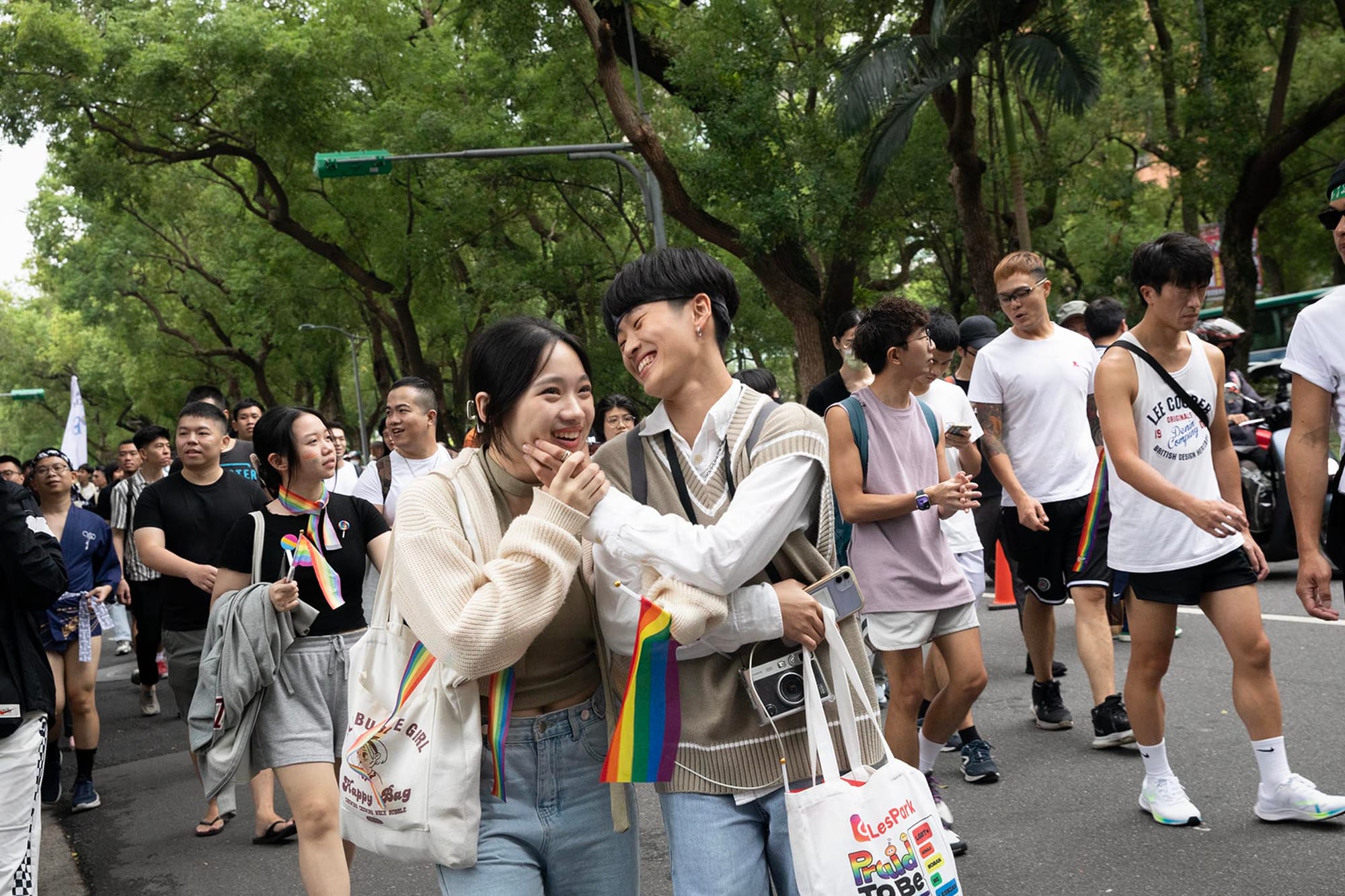 2023年10月28日，臺灣同志遊行。攝：陳焯煇/端傳媒