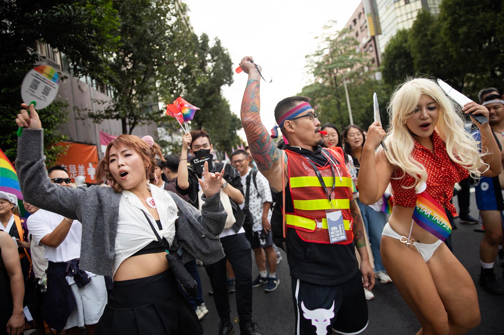 2023年10月28日，臺灣同志遊行。攝：陳焯煇/端傳媒