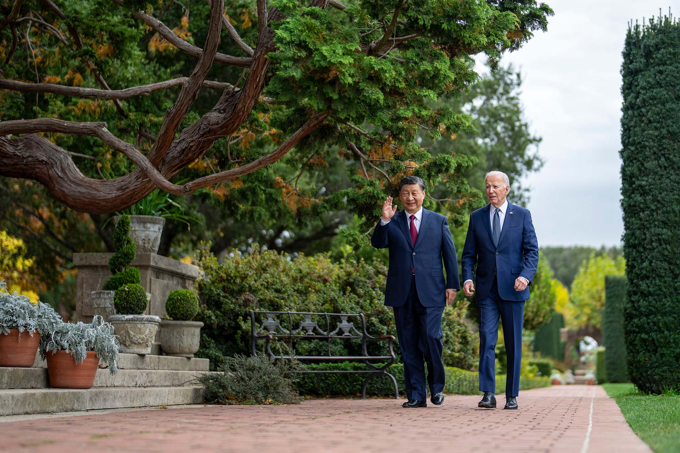2023年11月15日，美國加州，亞太經濟合作組織會議（APEC）期間， 美國總統拜登會見中國國家主席習近平。攝：Doug Mills/The New York Times via AP, Pool/達志影像