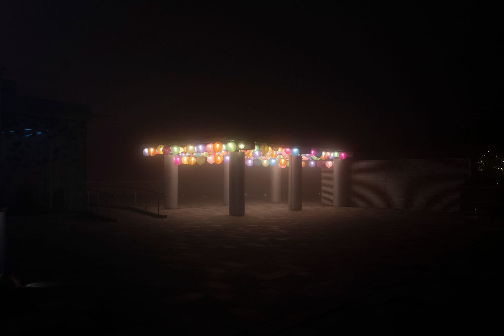 太平山顶,商场天台的装饰。