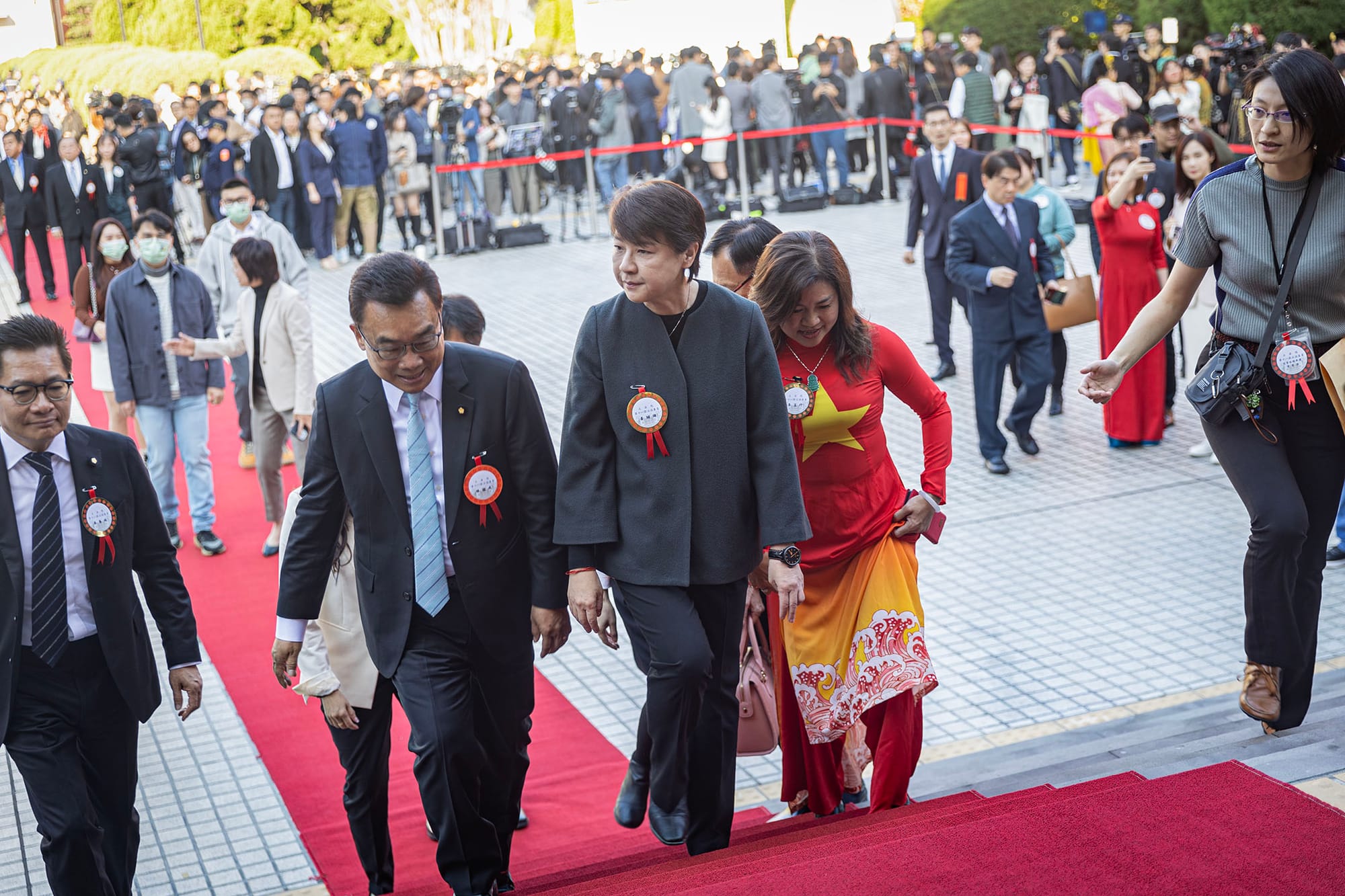 2024年2月1日,立法院,第11届立委今天报到并宣誓就职,民众党黄珊珊到场。摄:陈焯煇/端传媒