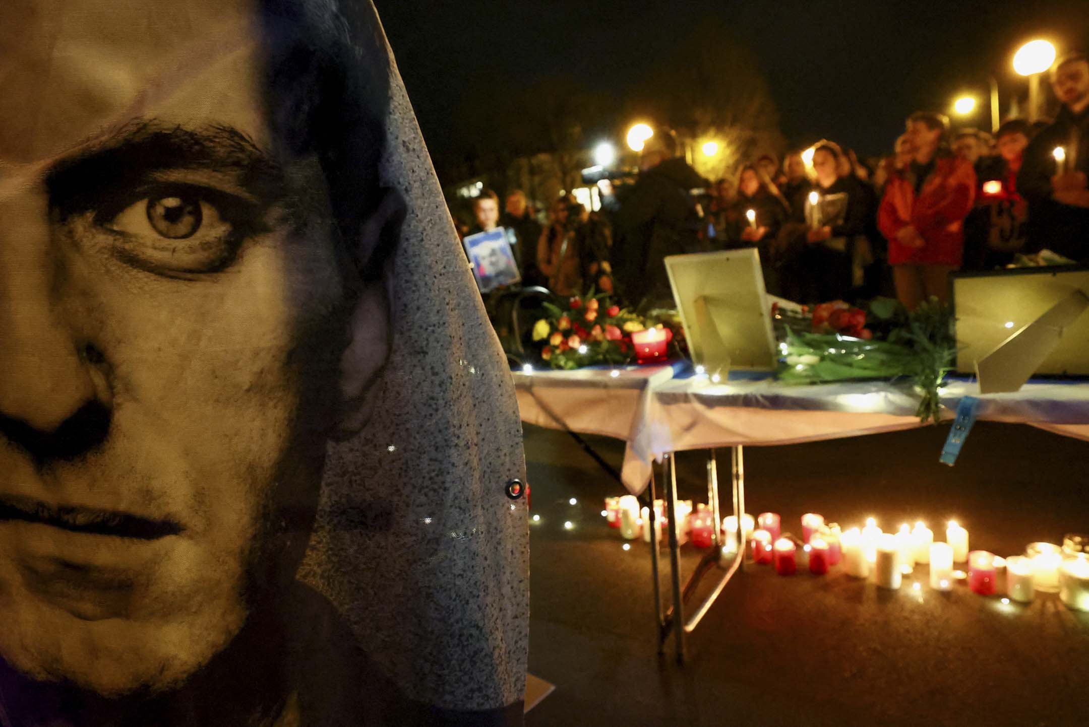 2021年1月28日，俄羅斯莫斯科郊外，俄羅斯反對派領袖納瓦尼(Alexei Navalny) 在法庭聽證會上通過視頻鏈接出現在屏幕上，考慮對其被捕提出上訴。攝：Maxim Shemetov/Reuters/達志影像