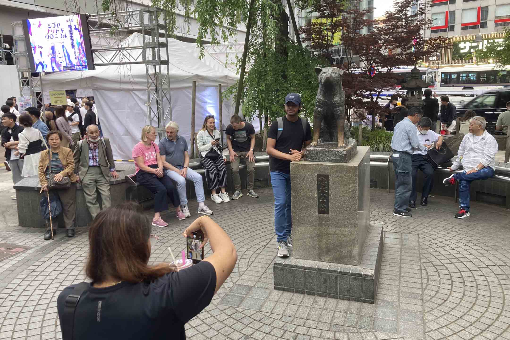 澀谷車站的忠犬八公像。攝影:李照興