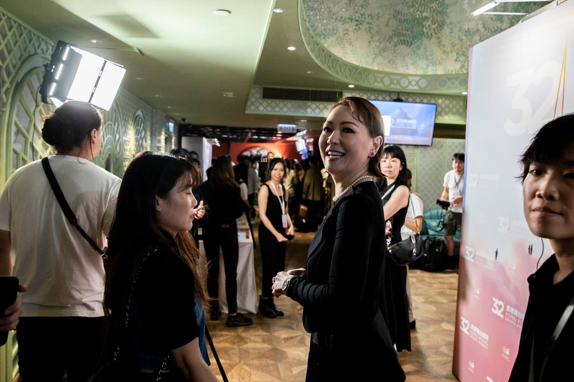 2024年4月29日,第32屆香港舞台劇頒獎禮,田蕊妮憑《大離婚日》中演出奪得最佳女主角(喜劇/鬧劇)獎項。攝:林振東/端傳媒