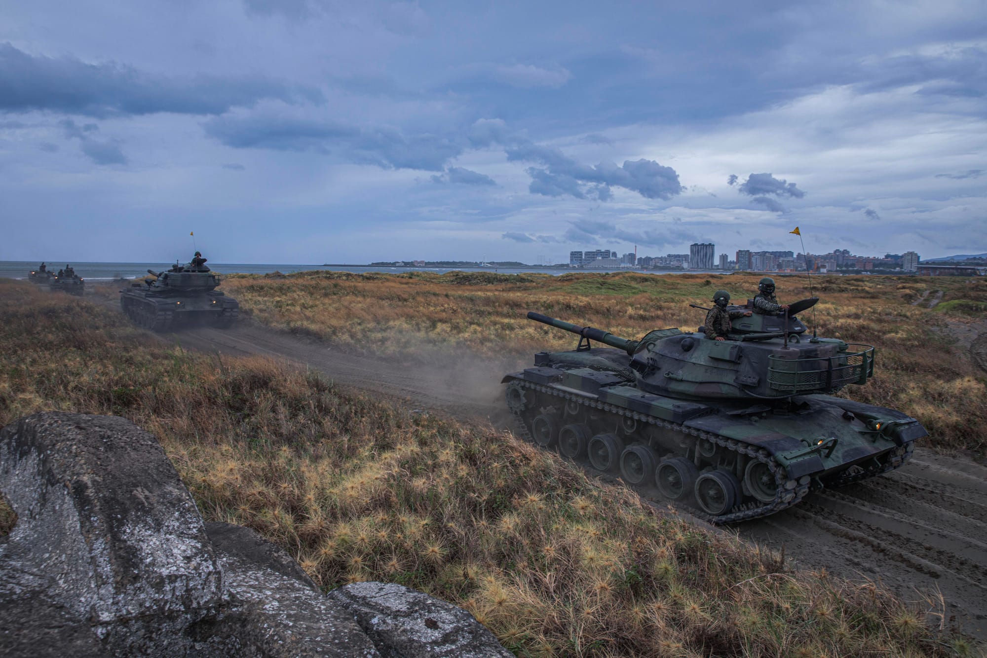 2023年7月27日,新北市八里,汉光演习,联合反登陆作战演练。摄:陈焯煇//端传媒