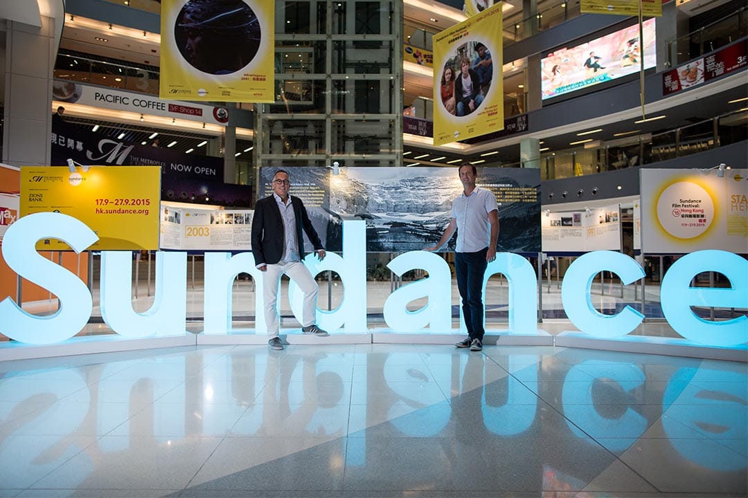 辛丹斯电影节总监和节目总监John cooper （左）& Trevor Groth （右）。摄：卢翊铭／端传媒