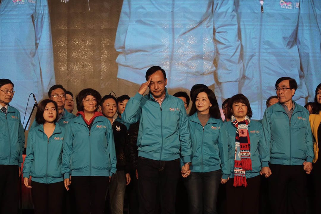 2016年1月16日，台北，国民党总统候选人主立伦承认落败。摄：Anthony Kwan/端传媒