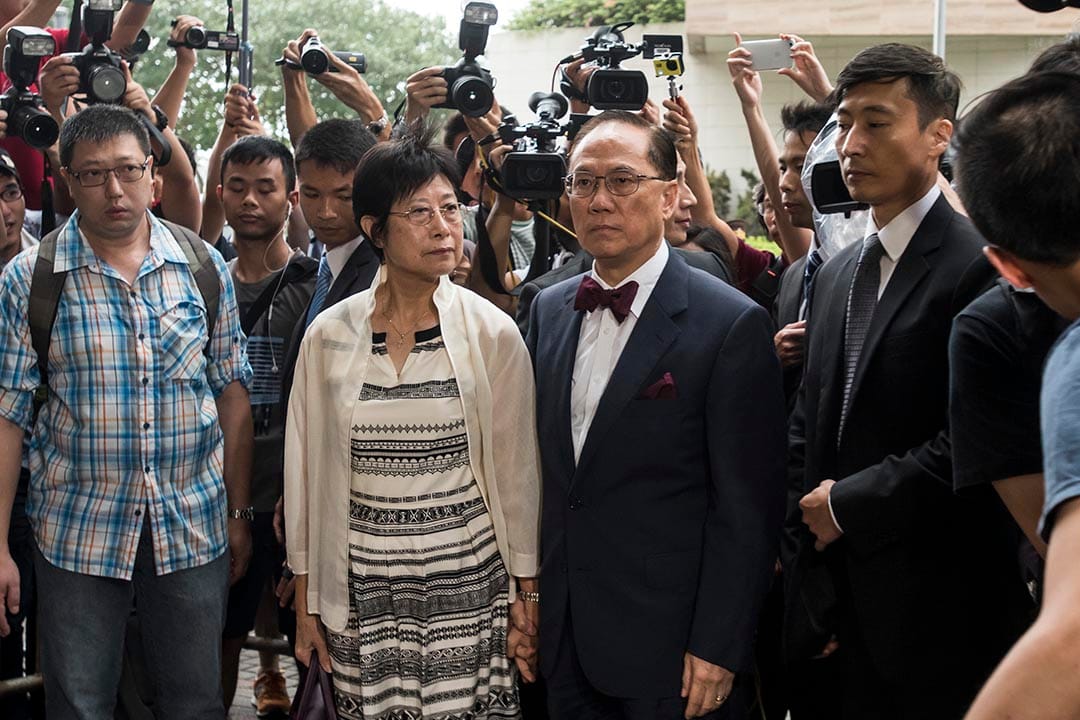 曾荫权获准以十万港元 现金保释​​候讯。摄：Xaume Olleros/ 端傳媒