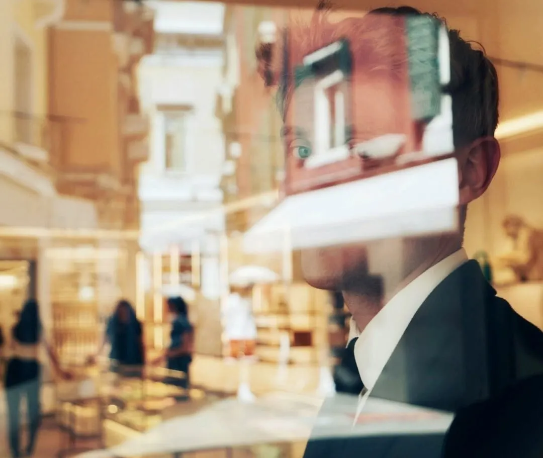 A modern luxury retail storefront, featuring Burberry's iconic plaid, subtly reflecting digital e-commerce elements, illustrating the omnichannel evolution.