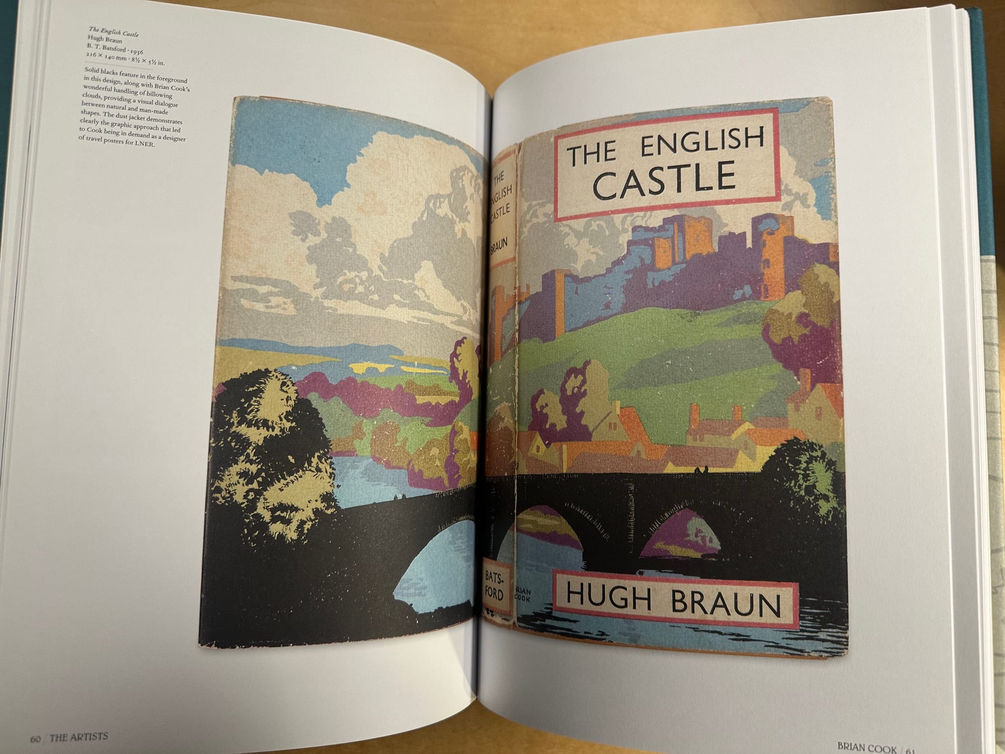 inside spread of illustrated book showing a castle
