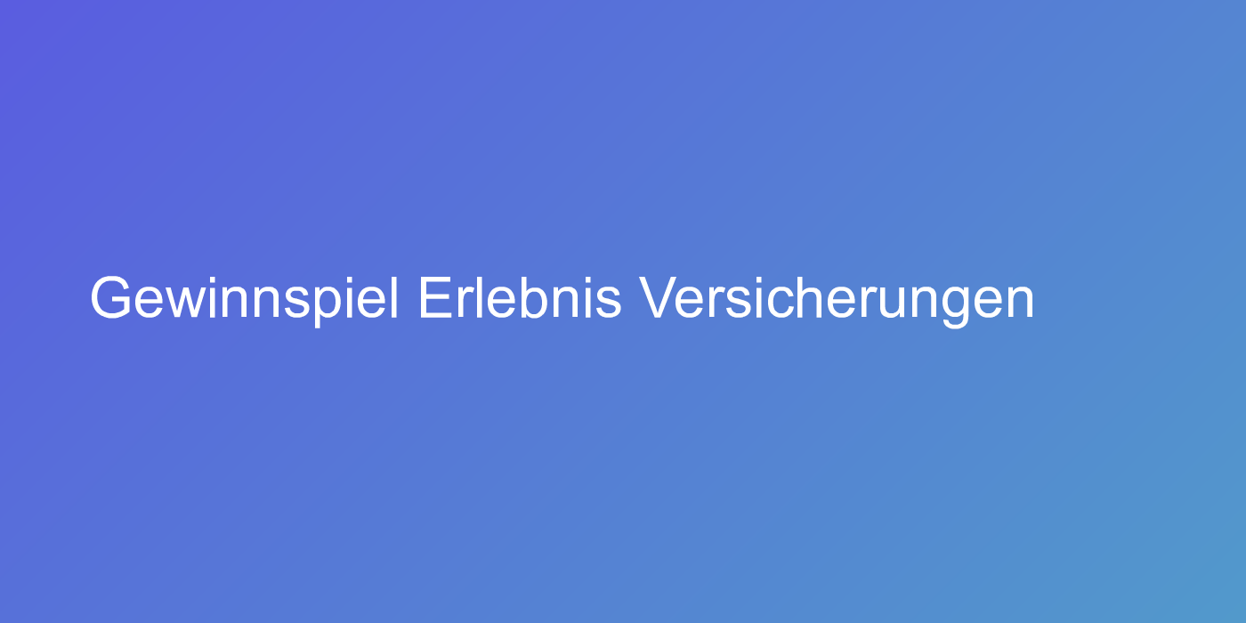 Cover "Erlebnis Versicherungen"