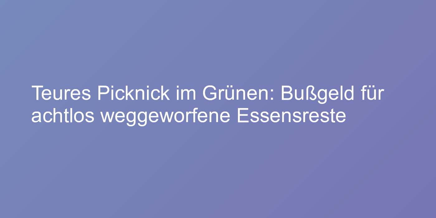 Wegwerfen von Essensresten
