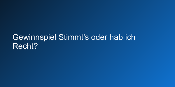 Buchcover "Stimmt's oder hab ich Recht?"