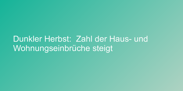 Tipps gegen Einbrecher