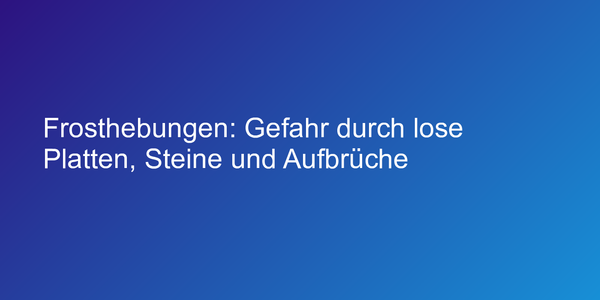 Vorsichtige Fahrweise ratsam