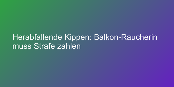 Strafe für Raucher