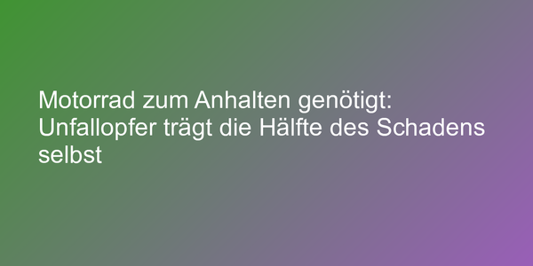 Fußgänger gegen Motorrad