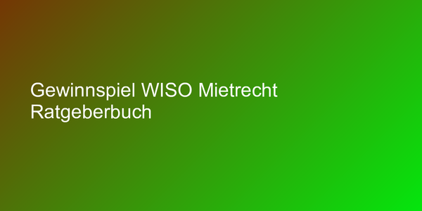 Cover "WISO: Mietrecht"