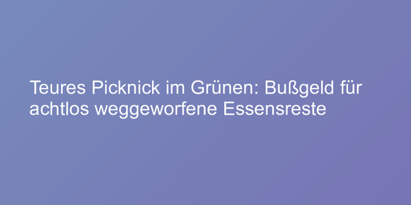 Wegwerfen von Essensresten