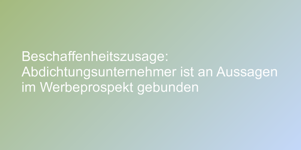 Aussagen im Werbeprospekt