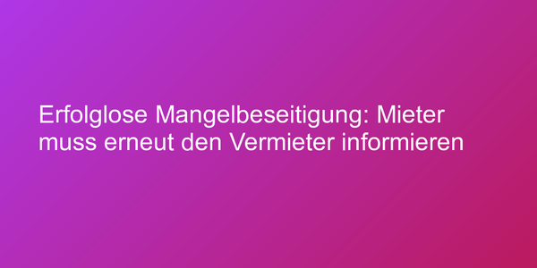 Erfolglose Schimmel-Beseitigung