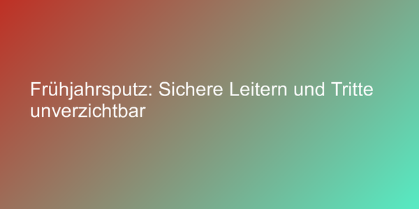 Sicherheit bei Haushaltstätigkeiten