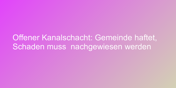 Offener Kanalschacht bei starkem Regen