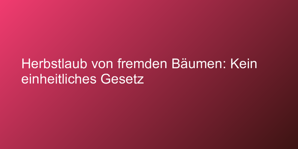 Laub vom Nachbarn