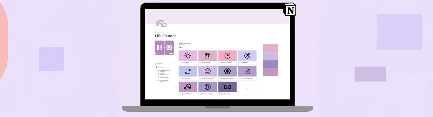 Visual tools like Notion help break tasks into manageable steps.