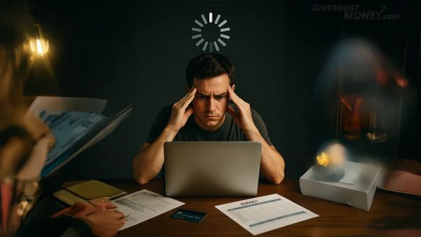 A man faced with different tasks demanding his attention.