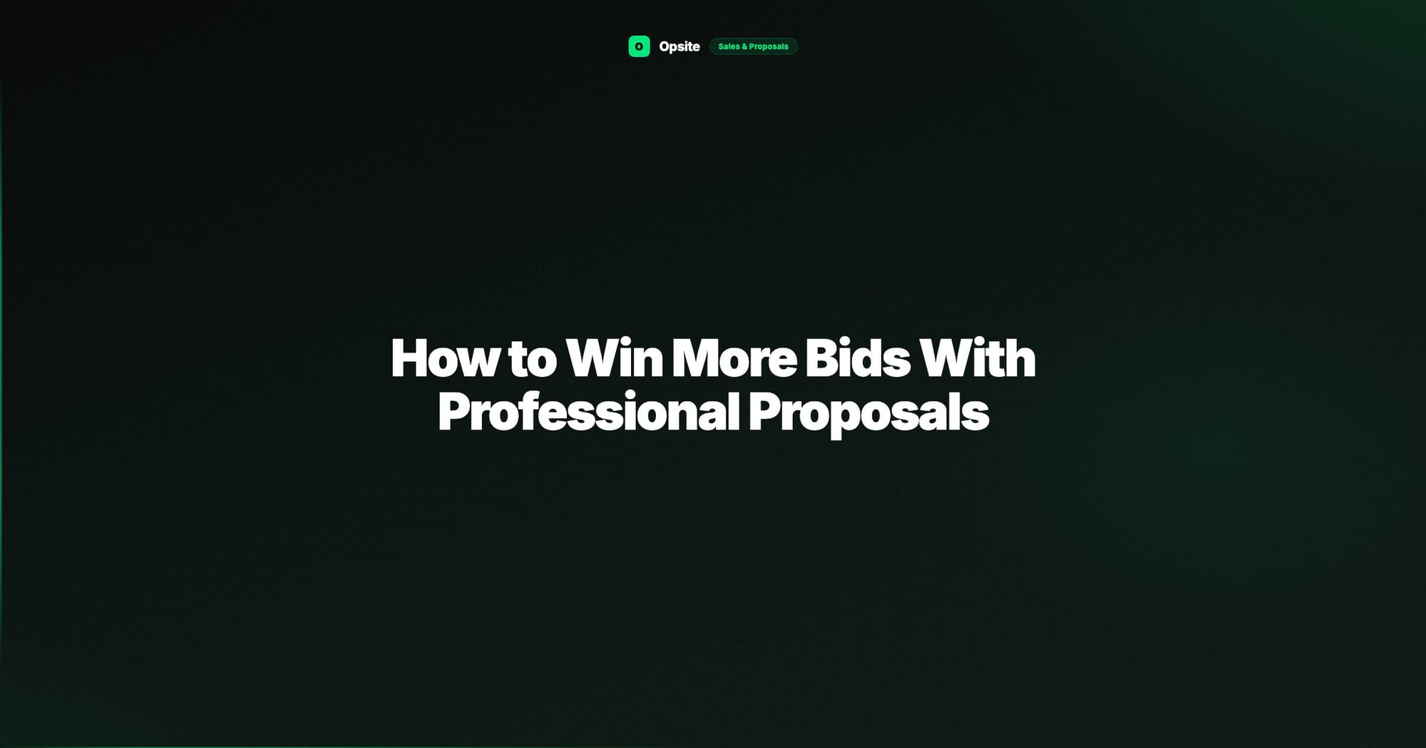 How to Win More Bids With Professional Proposals