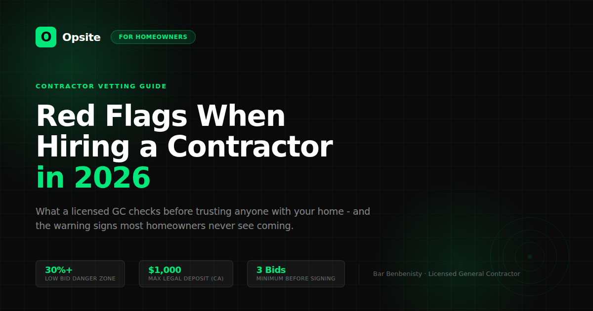 Red Flags When Hiring a Contractor: What to Watch For in 2026