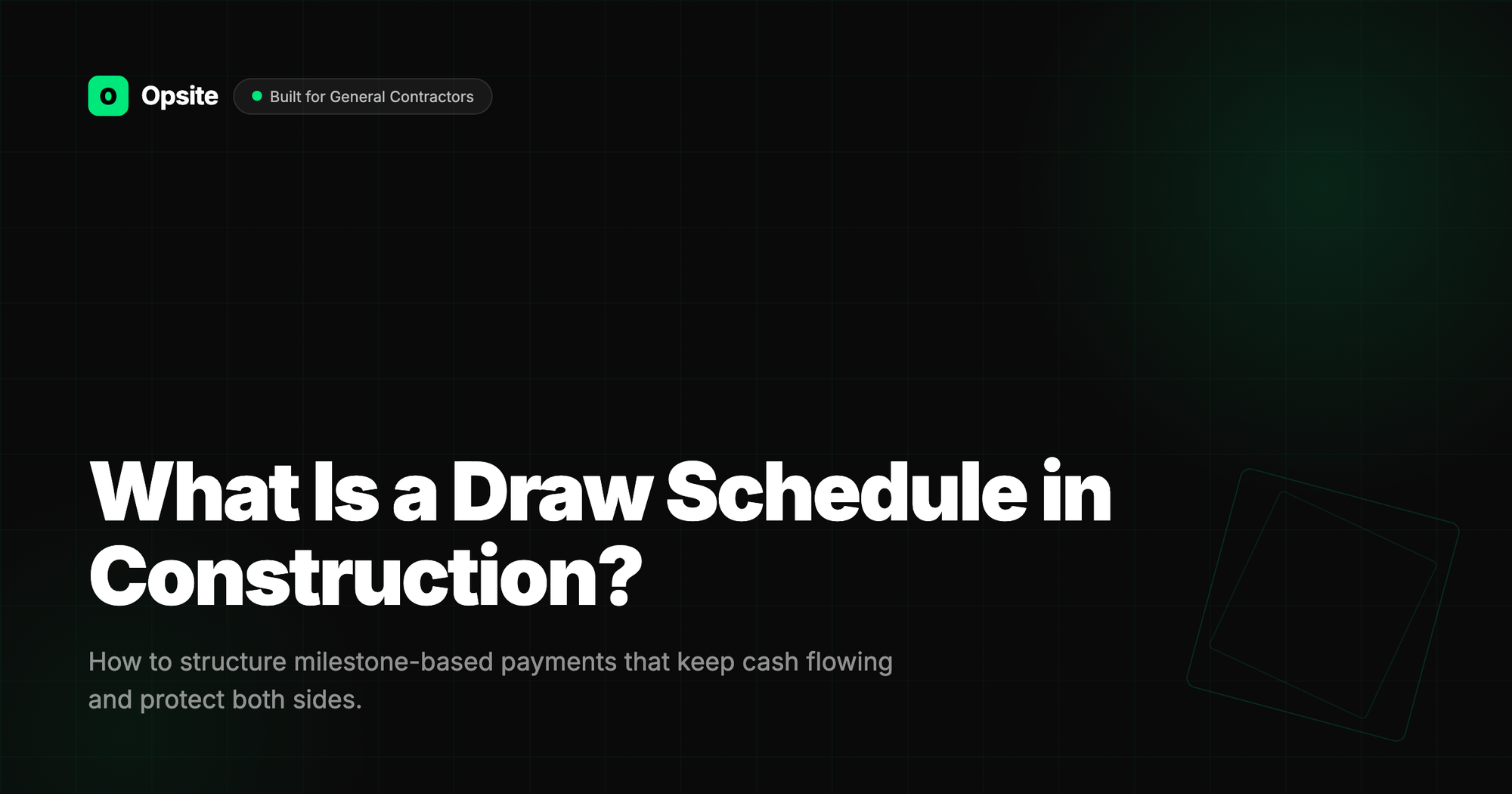 What Is a Draw Schedule in Construction? (And How to Structure One That Protects You)