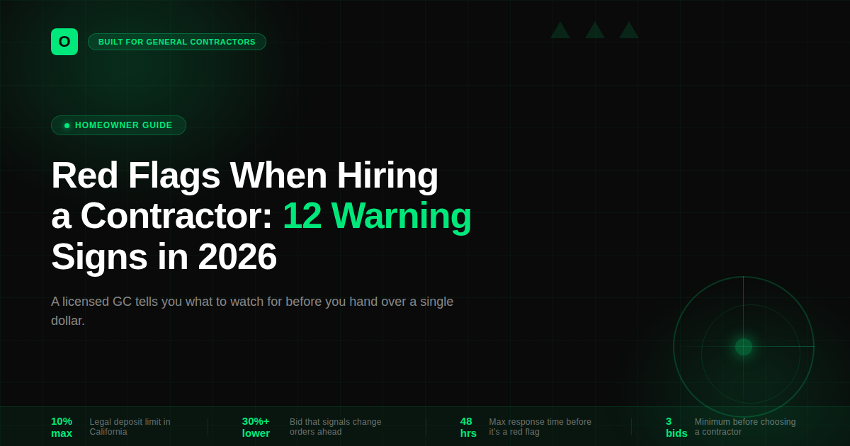 Red Flags When Hiring a Contractor: 12 Warning Signs in 2026