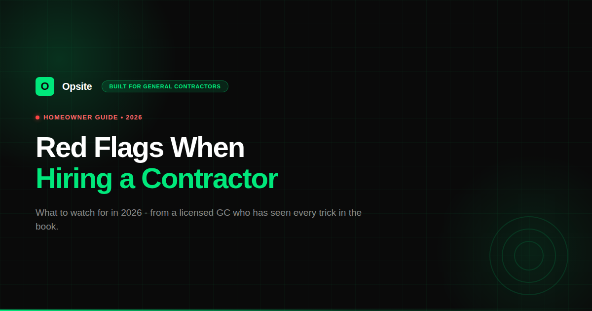 Red Flags When Hiring a Contractor: What to Watch For in 2026