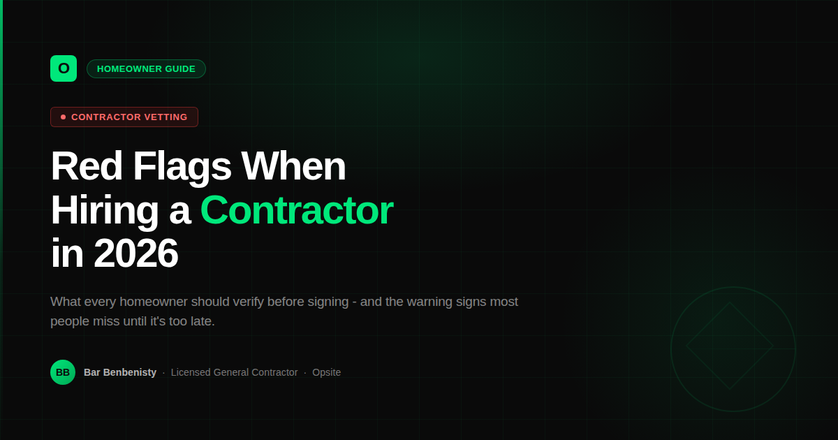 Red Flags When Hiring a Contractor: What to Watch For in 2026
